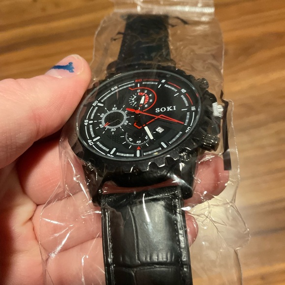 Black and Red Men\'s Watch SET